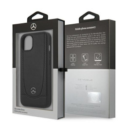 Mercedes Leather Urban dėklas iPhone 14 Plus - juodas
