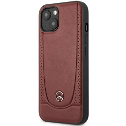 Mercedes Leather Urban Bengale dėklas iPhone 14 - raudonas