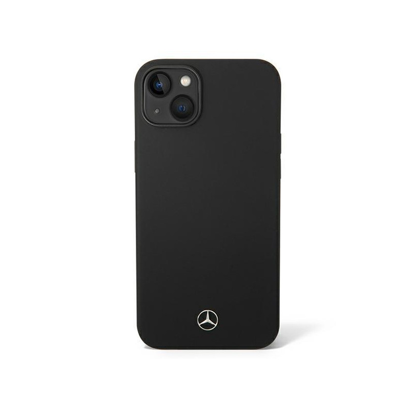 Mercedes Silicone Line dėklas iPhone 14 - juodas