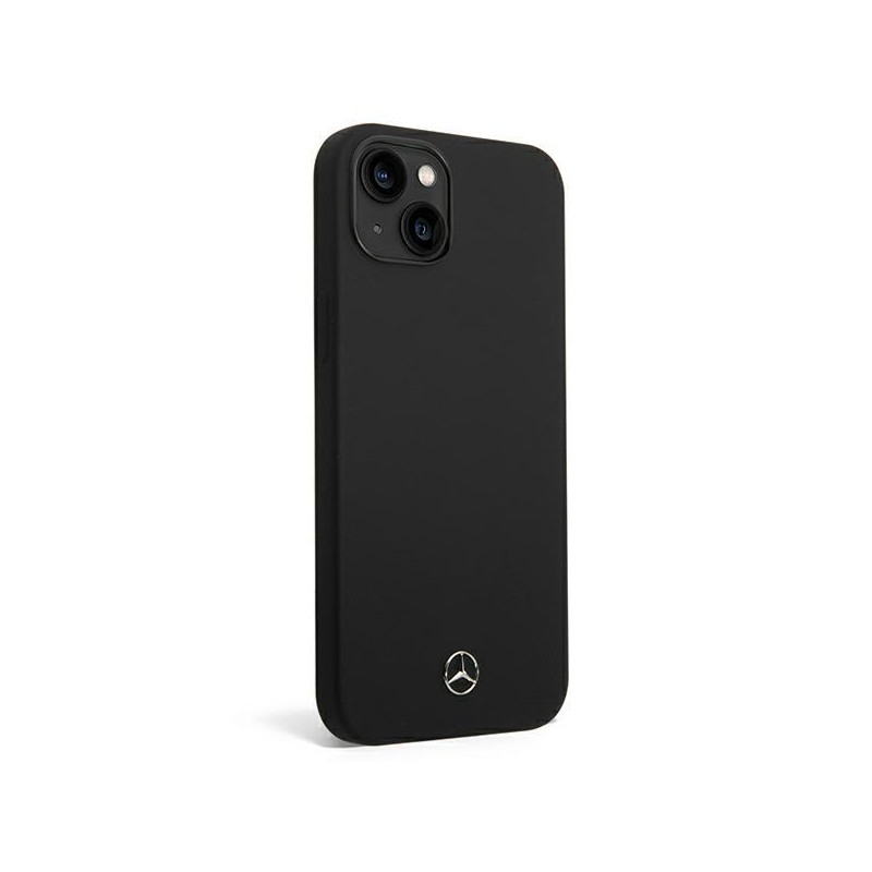 Mercedes Silicone Line dėklas iPhone 14 - juodas