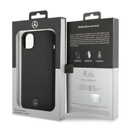 Mercedes Silicone Line MagSafe dėklas iPhone 14 - juodas