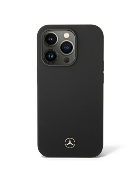 Mercedes Silicone Line MagSafe dėklas iPhone 14 Pro Max - juodas Mercedes Silicone Line MagSafe dėklas iPhone 14 Pro Max - juodas