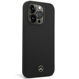 Mercedes Silicone Line MagSafe dėklas iPhone 14 Pro Max - juodas