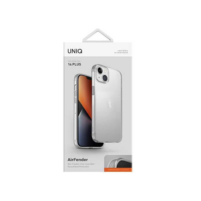 UNIQ Air Fender dėklas iPhone 14 Plus - skaidrus