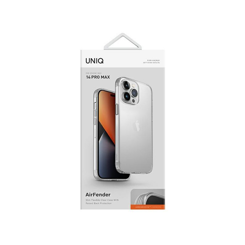 UNIQ Air Fender dėklas, skirtas iPhone 14 Pro Max - skaidrus