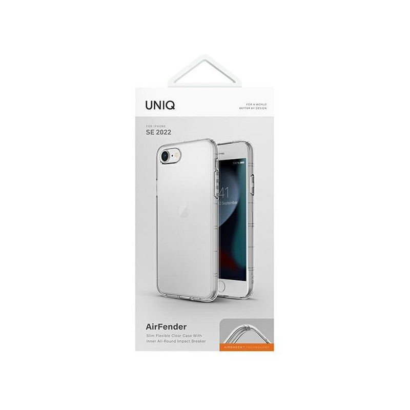 UNIQ Air Fender dėklas, skirtas iPhone 7 / 8 / SE 2020 / SE 2022 - skaidrus