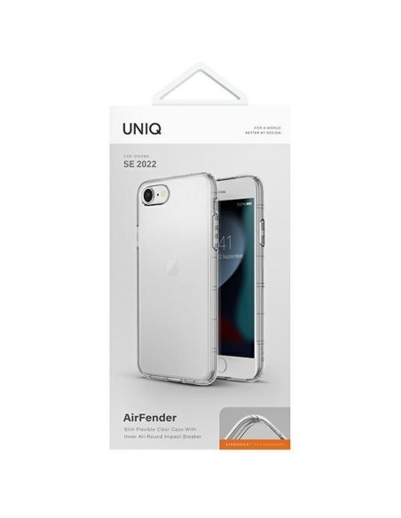 UNIQ Air Fender dėklas, skirtas iPhone 7 / 8 / SE 2020 / SE 2022 - skaidrus UNIQ Air Fender dėklas, skirtas iPhone 7 / 8 / SE 2020 / SE 2022 - skaidrus