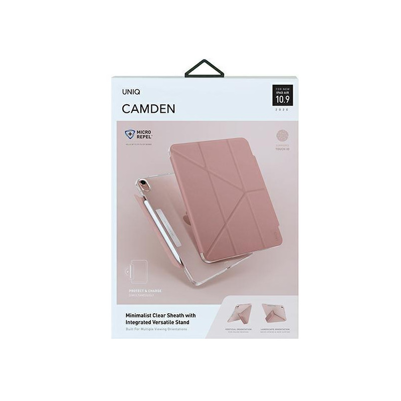 Uniq Camden dėklas, skirtas iPad Air 10.9& 39 & 39 (2020) – rožinis