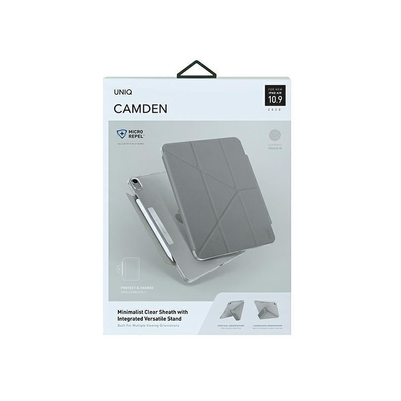 Uniq Camden dėklas, skirtas iPad Air 10.9& 39 & 39 (2020) – pilkas