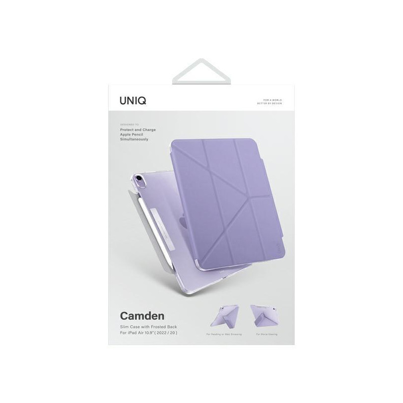 Uniq Camden dėklas, skirtas iPad Air 10,9 colių (2022/ 2020) – levandų spalvos