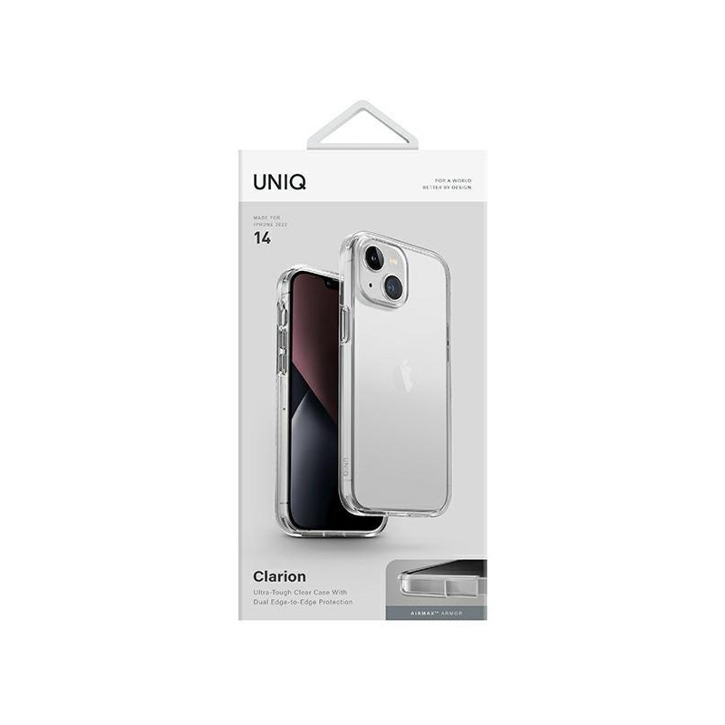 Uniq Clarion dėklas iPhone 14 - skaidrus