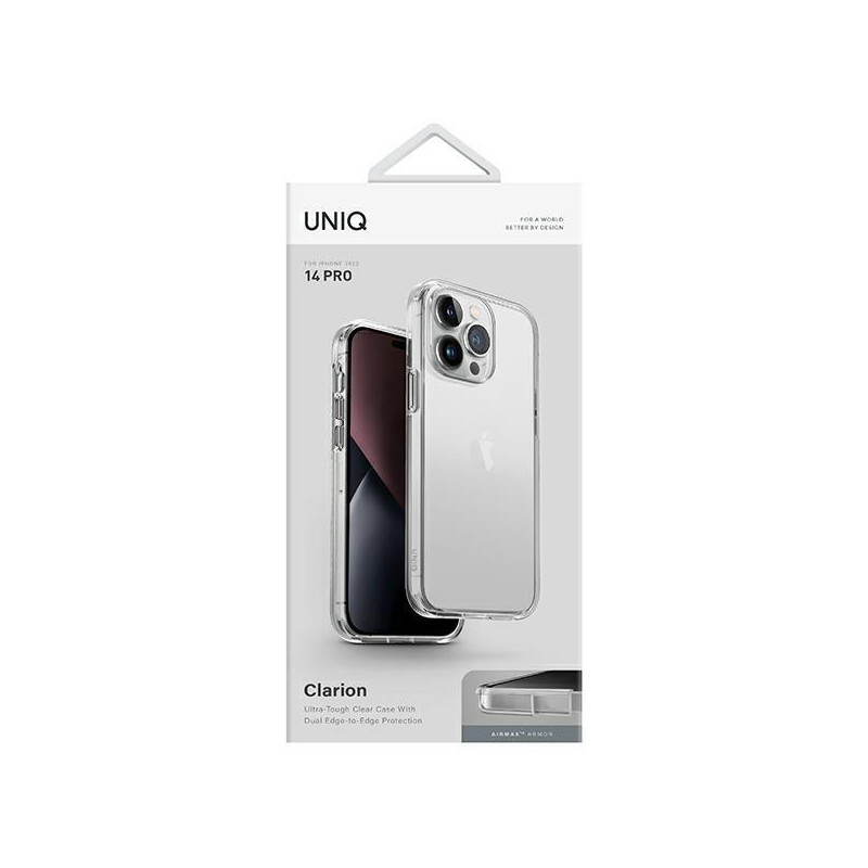 Uniq Clarion dėklas, skirtas iPhone 14 Pro - skaidrus