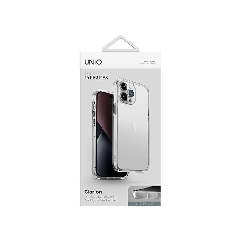Uniq Clarion dėklas, skirtas iPhone 14 Pro Max - skaidrus