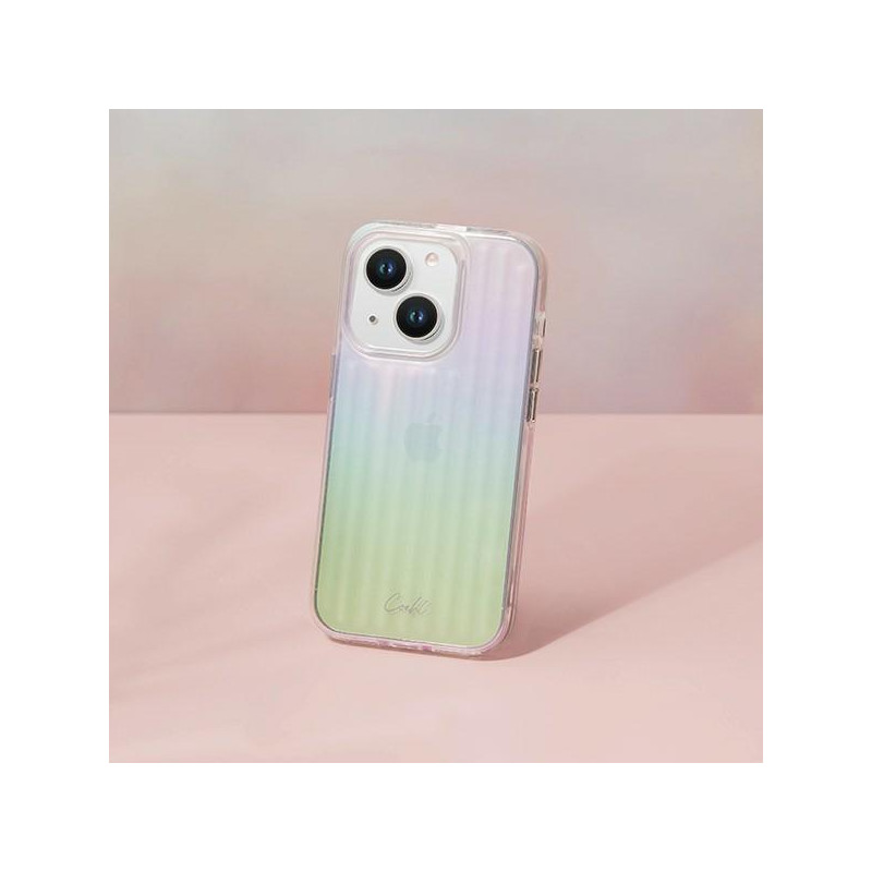 Uniq Coehl Linear dėklas iPhone 14 - vaivorykštis