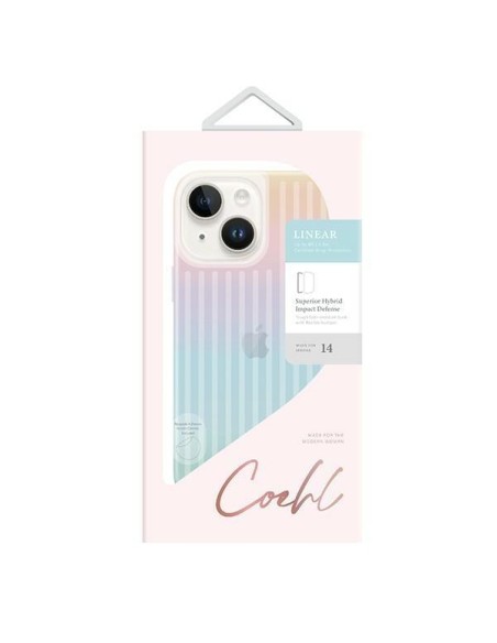 Uniq Coehl Linear dėklas iPhone 14 - vaivorykštis Uniq Coehl Linear dėklas iPhone 14 - vaivorykštis