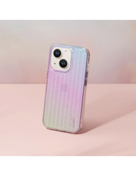 Uniq Coehl Linear dėklas, skirtas iPhone 14 Plus - rožinė ir mėlyna Uniq Coehl Linear dėklas, skirtas iPhone 14 Plus - rožinė ir mėlyna