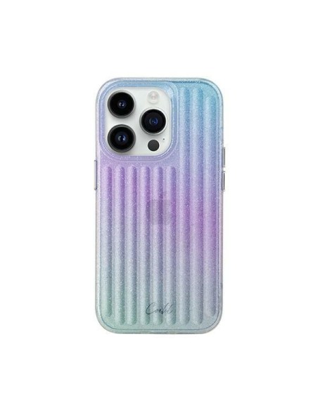 UNIQ Coehl Linear dėklas, skirtas iPhone 14 Pro Max - mėlynos ir rožinės spalvos UNIQ Coehl Linear dėklas, skirtas iPhone 14 Pro Max - mėlynos ir rožinės spalvos