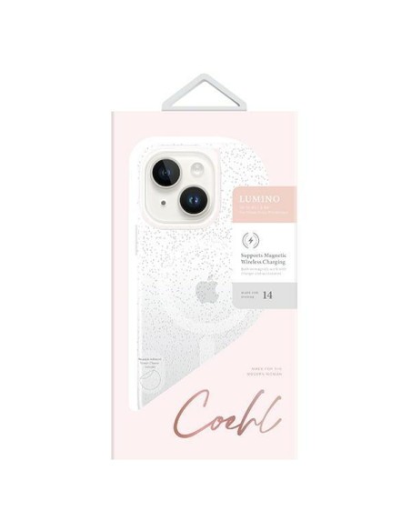 Uniq Coehl Lumino dėklas iPhone 14 - sidabrinis Uniq Coehl Lumino dėklas iPhone 14 - sidabrinis