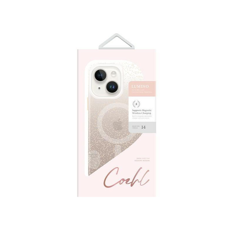 Uniq Coehl Lumino dėklas iPhone 14 - auksinis