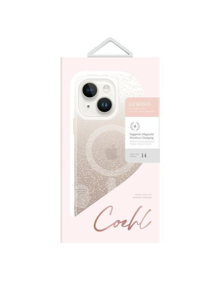 Uniq Coehl Lumino dėklas iPhone 14 - auksinis