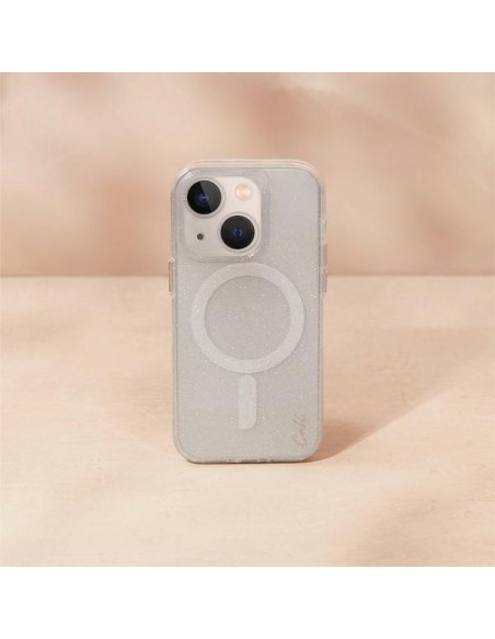 Uniq Coehl Lumino dėklas iPhone 14 Plus - sidabrinis