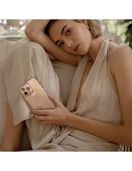 Uniq Coehl Lumino dėklas iPhone 14 Plus - auksinis