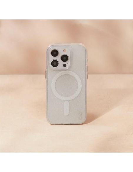 Uniq Coehl Lumino dėklas, skirtas iPhone 14 Pro Max - sidabrinis