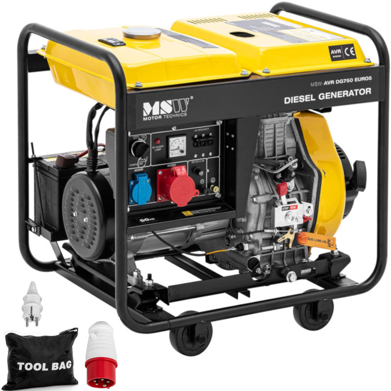 Jėgos generatorius dyzelinis elektros generatorius 12,5 l 230/400 V 5000 W AVR