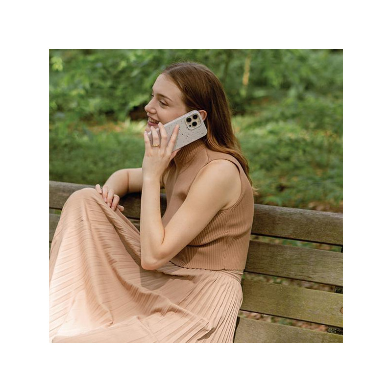 UNIQ Coehl Terrazzo dėklas iPhone 14 - rožinis