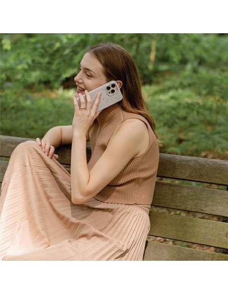 UNIQ Coehl Terrazzo dėklas iPhone 14 - rožinis UNIQ Coehl Terrazzo dėklas iPhone 14 - rožinis