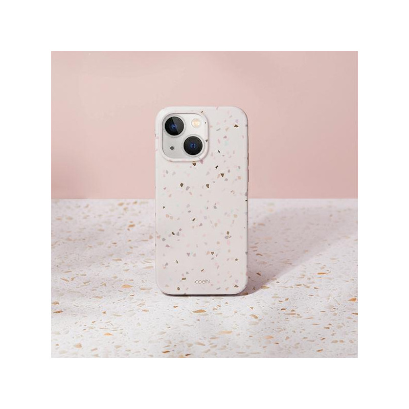 Uniq Coehl Terrazzo dėklas iPhone 14 Plus - smėlio