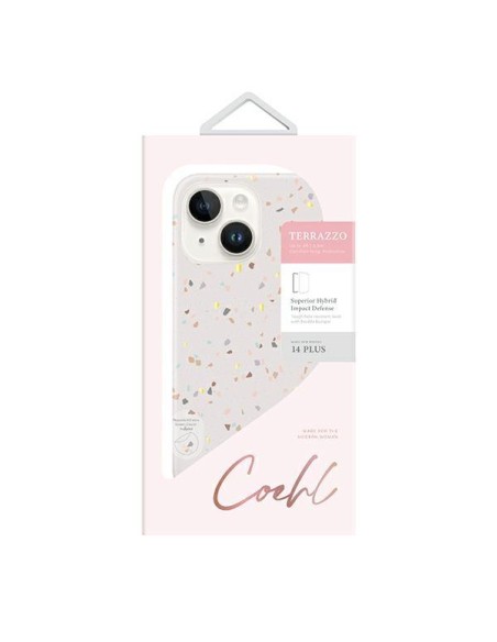 Uniq Coehl Terrazzo dėklas iPhone 14 Plus - smėlio Uniq Coehl Terrazzo dėklas iPhone 14 Plus - smėlio