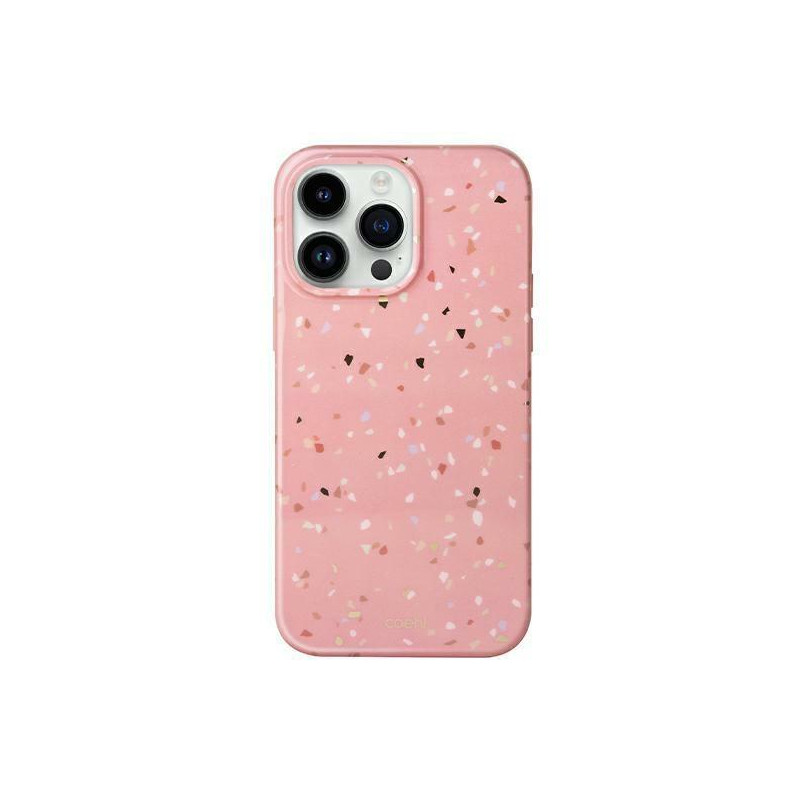 UNIQ Coehl Terrazzo dėklas, skirtas iPhone 14 Pro Max - rožinis