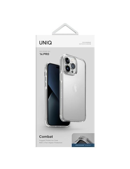 Uniq Combat dėklas iPhone 14 Pro - skaidrus Uniq Combat dėklas iPhone 14 Pro - skaidrus
