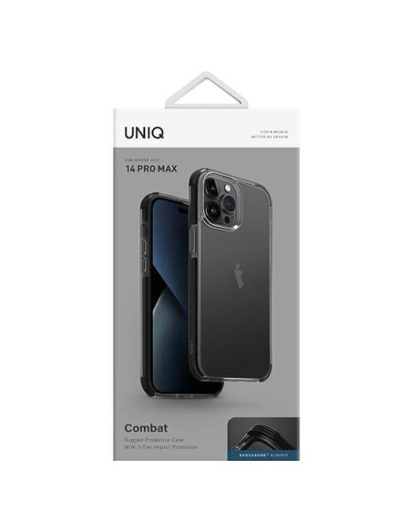 Uniq Combat dėklas, skirtas iPhone 14 Pro Max - juodas Uniq Combat dėklas, skirtas iPhone 14 Pro Max - juodas