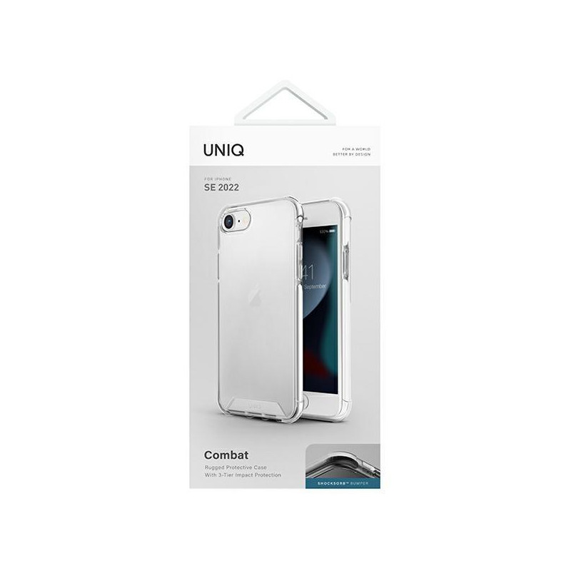 Uniq Combat dėklas, skirtas iPhone 7 / 8 / SE 2020 / SE 2022 - baltas