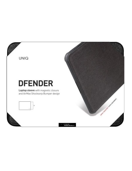 UNIQ Dfender dangtelis 16" nešiojamam kompiuteriui - juodas UNIQ Dfender dangtelis 16" nešiojamam kompiuteriui - juodas