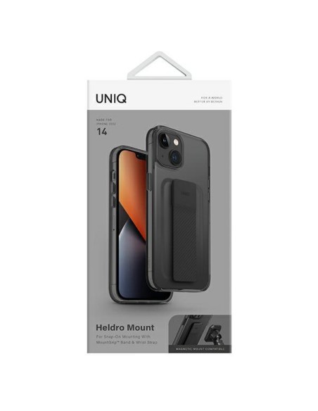 Uniq Heldro Mount dėklas iPhone 14 - juodas