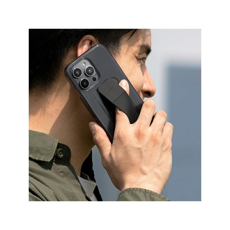 Uniq Heldro Mount dėklas, skirtas iPhone 14 Plus - juodas