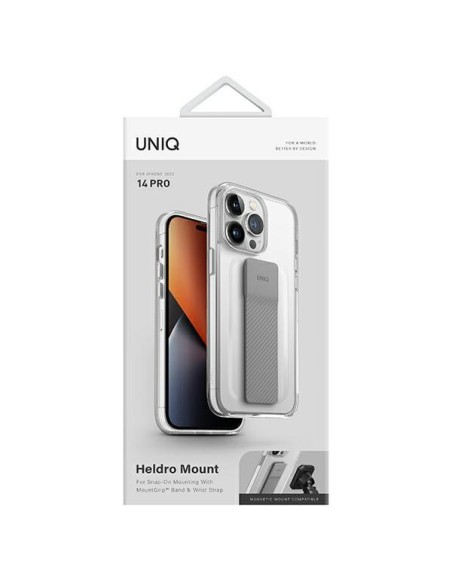Uniq Heldro Mount dėklas, skirtas iPhone 14 Pro - skaidrus Uniq Heldro Mount dėklas, skirtas iPhone 14 Pro - skaidrus