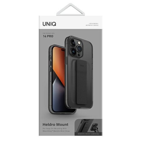 Uniq Heldro Mount dėklas, skirtas iPhone 14 Pro - pilkas