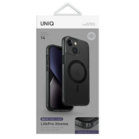 Uniq LifePro Xtreme Magclick įkrovimo dėklas iPhone 14 - juodas Uniq LifePro Xtreme Magclick įkrovimo dėklas iPhone 14 - juodas