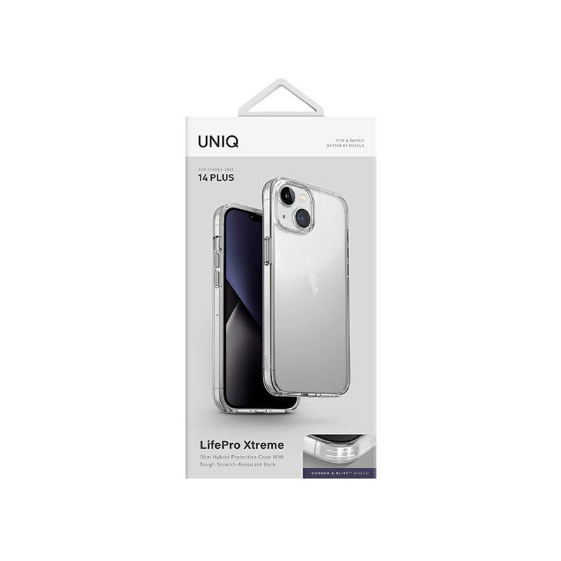 Uniq LifePro Xtreme dėklas, skirtas iPhone 14 Plus - skaidrus