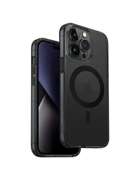 Uniq LifePro Xtreme Magclick įkrovimo dėklas, skirtas iPhone 14 Pro - pilka ir juoda