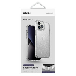 Uniq LifePro Xtreme dėklas, skirtas iPhone 14 Pro Max - skaidrus sidabras