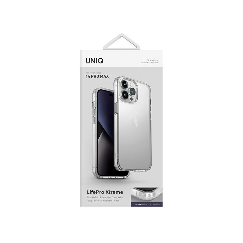 Uniq LifePro Xtreme dėklas, skirtas iPhone 14 Pro Max - skaidrus