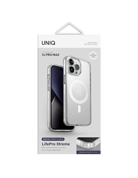 UNIQ LifePro Xtreme Magclick įkrovimo dėklas, skirtas iPhone 14 Pro Max - skaidrus UNIQ LifePro Xtreme Magclick įkrovimo dėklas, skirtas iPhone 14 Pro Max - skaidrus