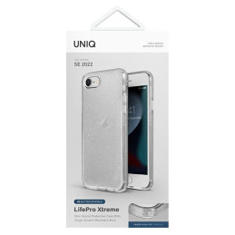 Uniq LifePro Xtreme dėklas, skirtas iPhone 7 / 8 / SE 2020 / SE 2022 - skaidrus sidabras