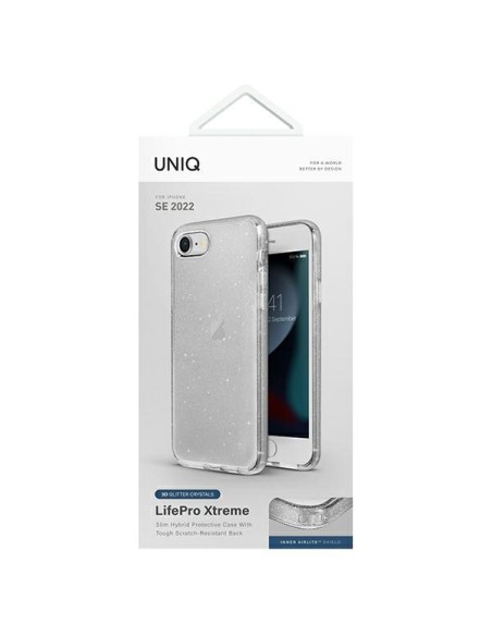Uniq LifePro Xtreme dėklas, skirtas iPhone 7 / 8 / SE 2020 / SE 2022 - skaidrus sidabras Uniq LifePro Xtreme dėklas, skirtas iPhone 7 / 8 / SE 2020 / SE 2022 - skaidrus sidabras