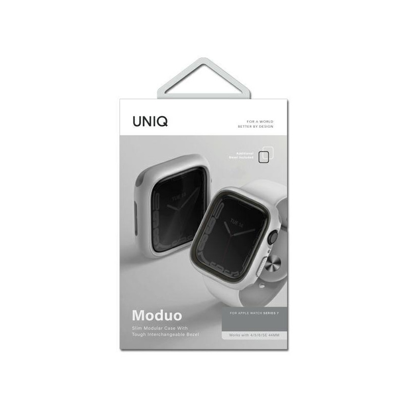Uniq Moduo dėklas Apple Watch 4/ 5/ 6/ 7/ 8/ SE/ SE2 40/ 41mm – kreidos pilkas